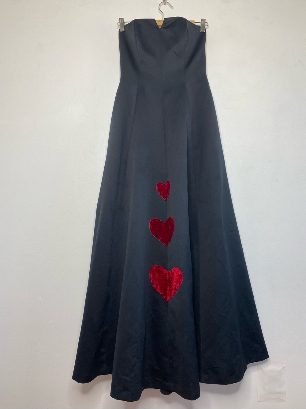 Joan Leslie Evenings VTG Formal Strapless Gown Size 4 Satin Maxi Gala Prom